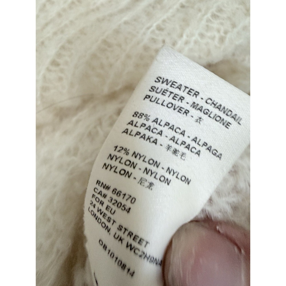 Free People Moonbeam Alpaca Sweater V Neck Oversized Lightweight Slouchy Size S - Picture 6 of 6